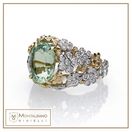 Anello traforo piccolo con tormalina